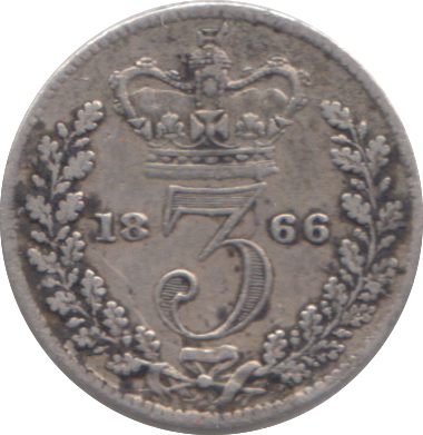 1866 THREEPENCE ( GF )