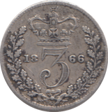1866 THREEPENCE ( GF )