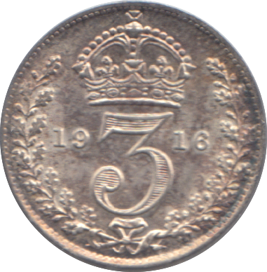 1916 THREEPENCE ( BU )