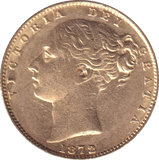 1872 GOLD SOVEREIGN ( EF )