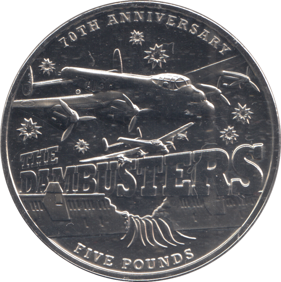 2013 FIVE POUNDS 70TH ANNIVERSARY THE DAMBUSTERS ( BU )