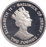 1990 SILVER PROOF TWO POUNDS BATTLE OF BRITAIN BAILIWICK OF JERSEY