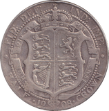 1908 HALFCROWN ( FINE )