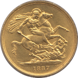 1887 GOLD DOUBLE SOVEREIGN ( AUNC ) 3