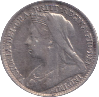 1894 VF MAUNDY THREEPENCE