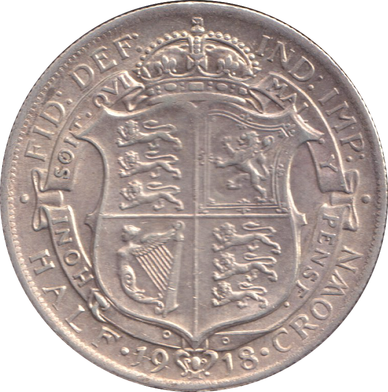 1918 HALFCROWN ( EF )