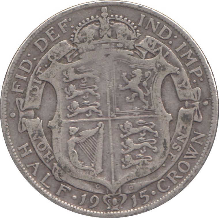 1915 HALFCROWN ( FINE )