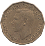 1950 BRASS THREEPENCE ( AUNC ) REF 18