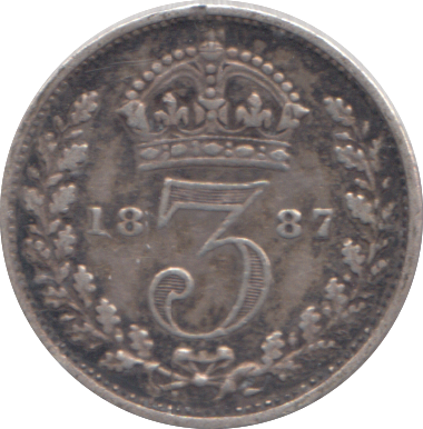 1887 THREEPENCE ( GF )