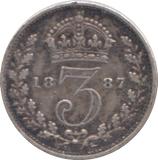 1887 THREEPENCE ( GF )