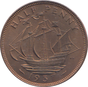 1937 HALFPENNY ( UNC ) 3
