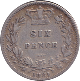 1881 SIXPENCE ( GF )