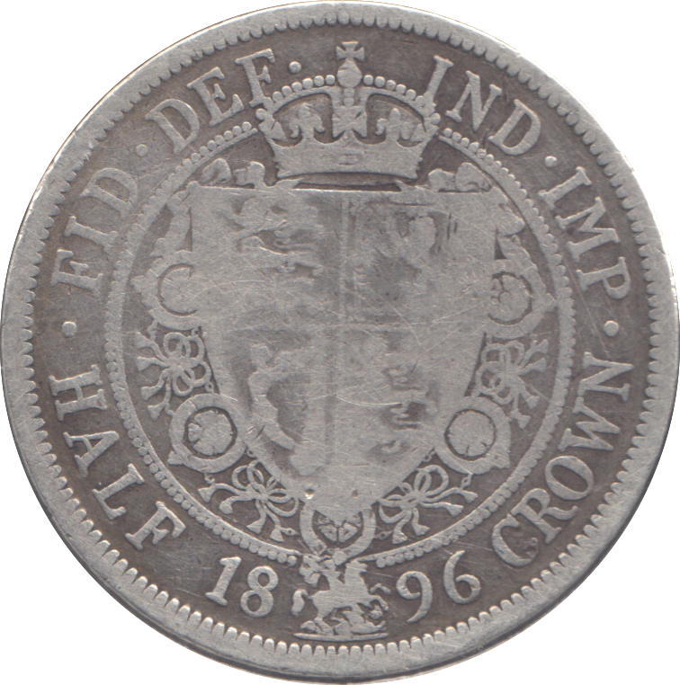 1896 HALFCROWN CLEANED ( F )