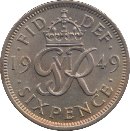 1949 SIXPENCE ( EF )