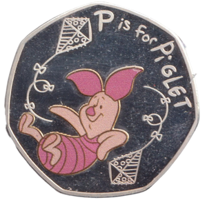 2015 50P SHAPED COIN WINNIE THE POOH