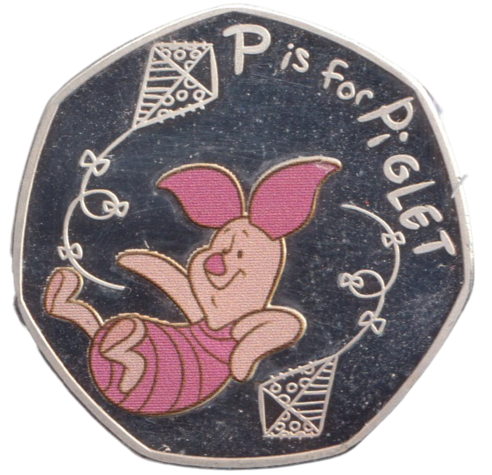 2015 50P SHAPED COIN WINNIE THE POOH