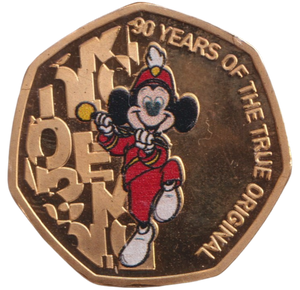 2021 50P SHAPED COIN MICKEY MOUSE