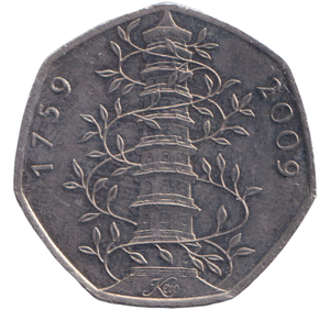 2009 50P KEW GARDENS CIRCULATED REF 5