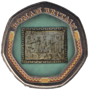2000 50P SHAPED COIN ROMAN BRITAIN