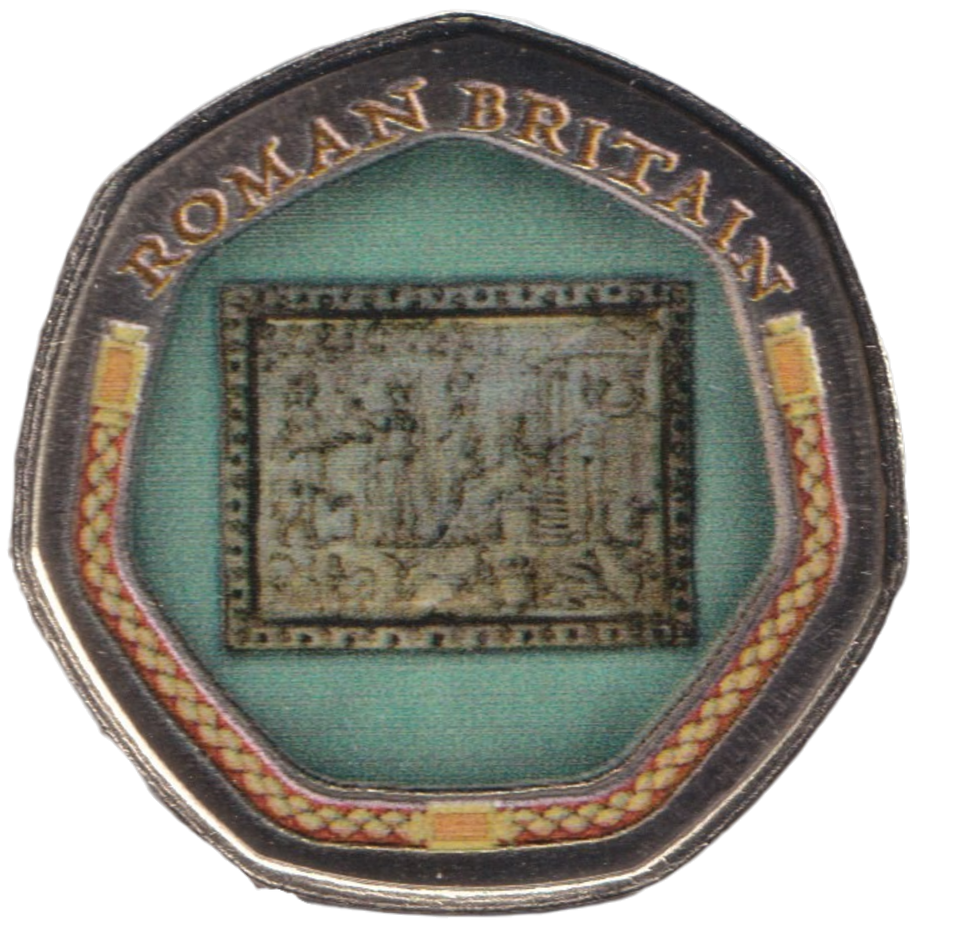 2000 50P SHAPED COIN ROMAN BRITAIN