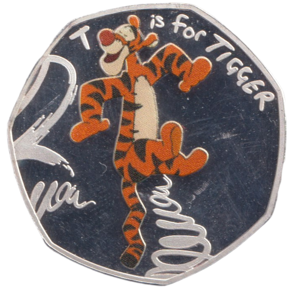 2015 50P SHAPED COIN WINNIE THE POOH