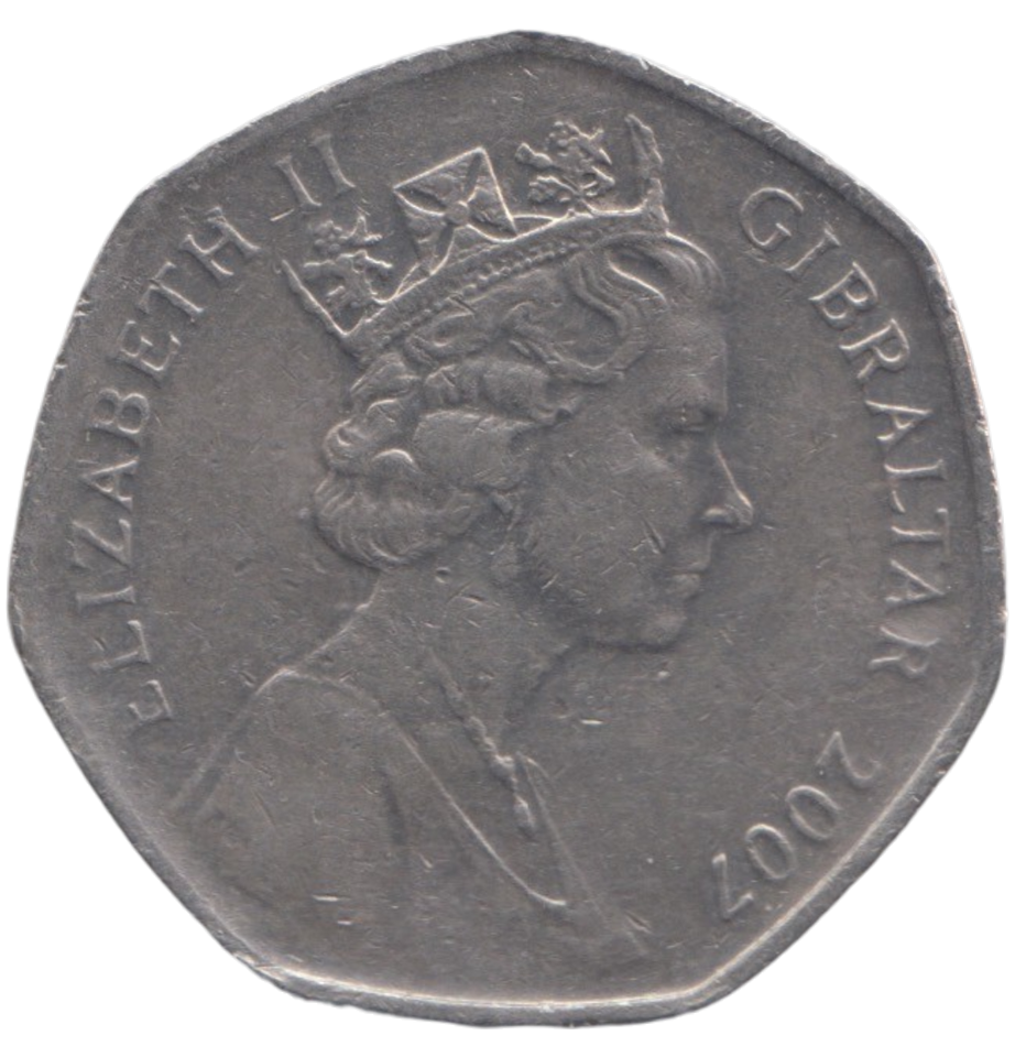 2007 50 PENCE CAPTURE OF GIBRALTAR 1704
