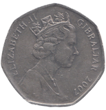 2007 50 PENCE CAPTURE OF GIBRALTAR 1704