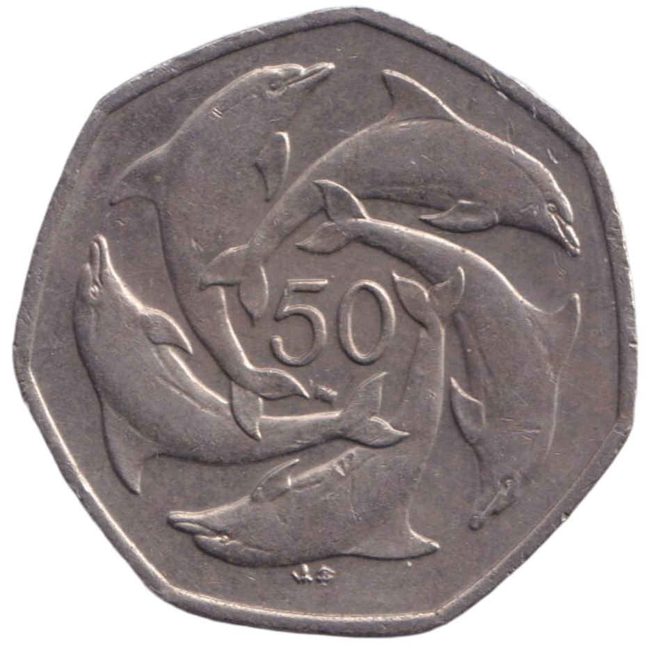 2003 50P DOLPHINS GIBRALTAR