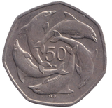 2003 50P DOLPHINS GIBRALTAR