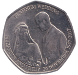 2017 50P PLATINUM WEDDING ISLE OF MAN