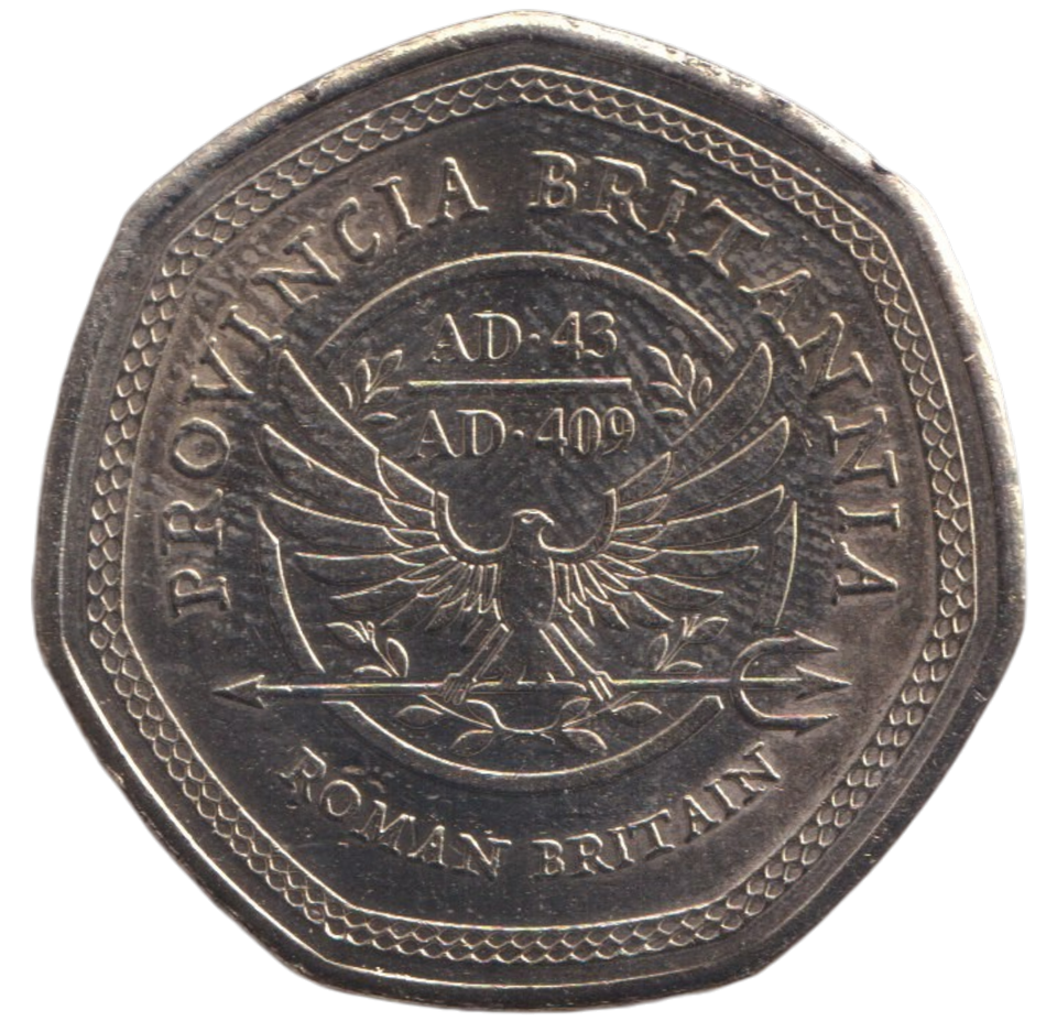 2000 50P SHAPED COIN ROMAN BRITAIN
