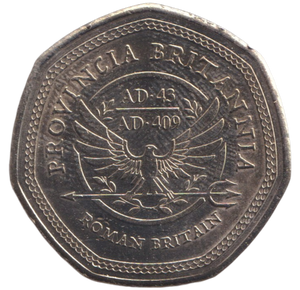 2000 50P SHAPED COIN ROMAN BRITAIN
