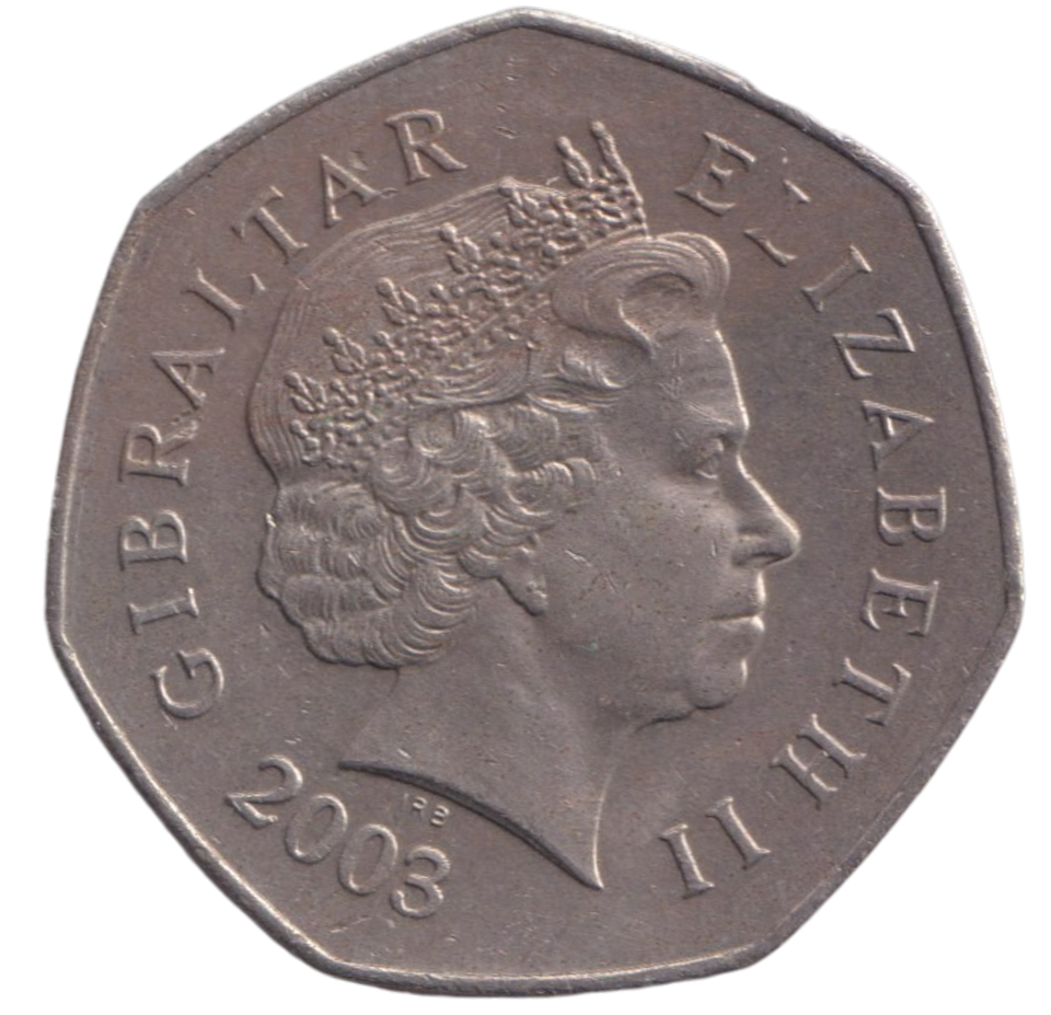 2003 50P DOLPHINS GIBRALTAR
