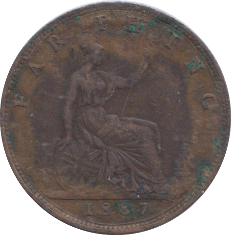 1887 FARTHING ( VF )