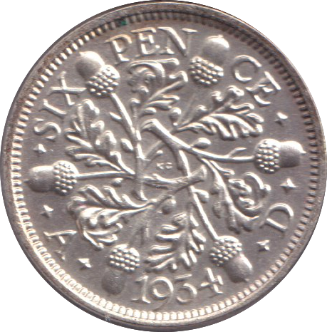 1934 SIXPENCE ( BU )