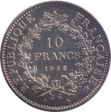 1968 SILVER 10 FRANCS FRANCE