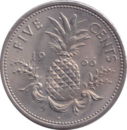 1966 5 CENTS BAHAMAS