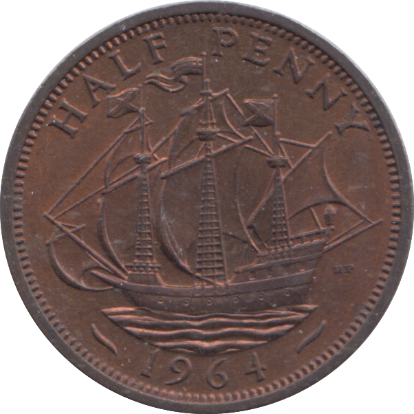 1964 HALF PENNY ( BU )