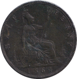 1864 HALFPENNY ( FINE )