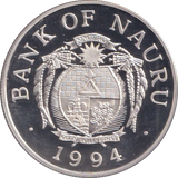 1994 SILVER PROOF TEN DOLLARS NAURU