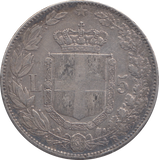 1879 SILVER ITALY 5 LIRA