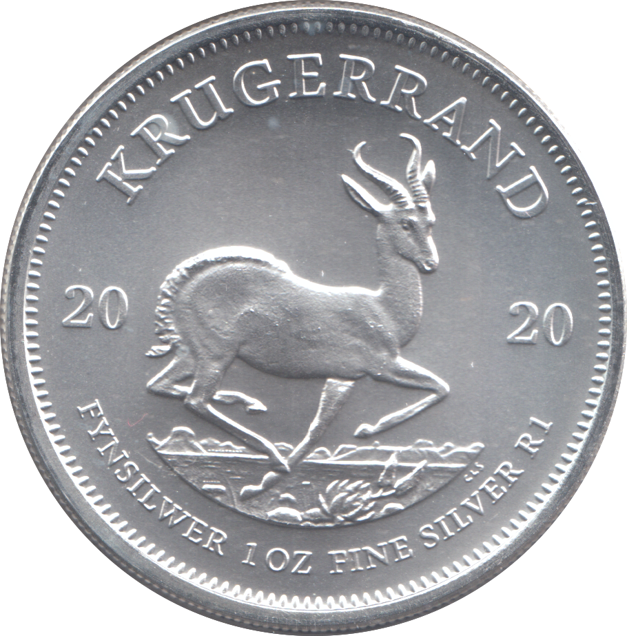 2020 SOUTH AFRICA SILVER KRUGERRAND 1oz FINE SILVER