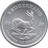 2020 SOUTH AFRICA SILVER KRUGERRAND 1oz FINE SILVER