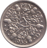 1935 SIXPENCE ( BU )