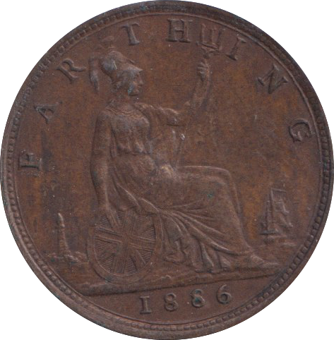 1886 FARTHING ( EF )
