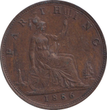 1886 FARTHING ( EF )