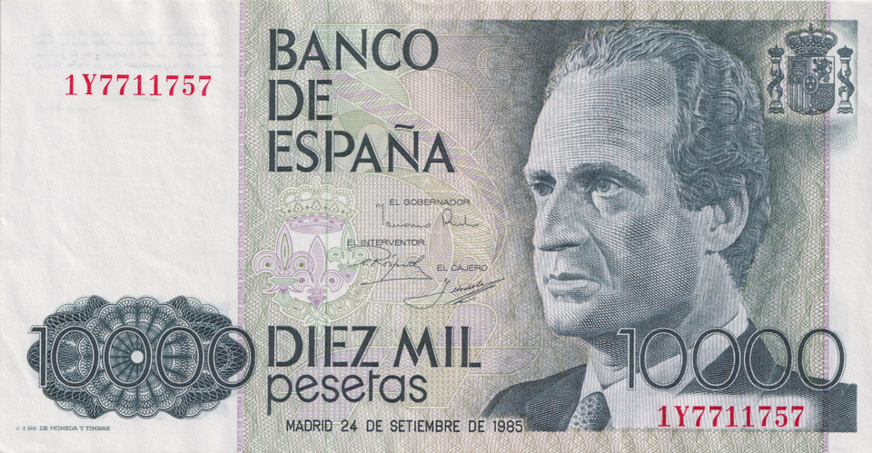 1985 10000 PESTAS BANKNOTE SPAIN REF-1652