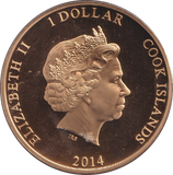 2014 DOLLAR AGE OF DINOSAURS COOK ISLANDS