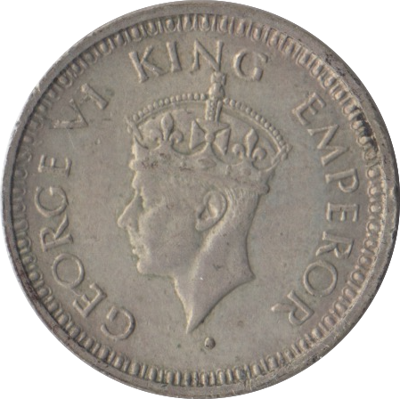 1945 QUARTER RUPEE INDIA