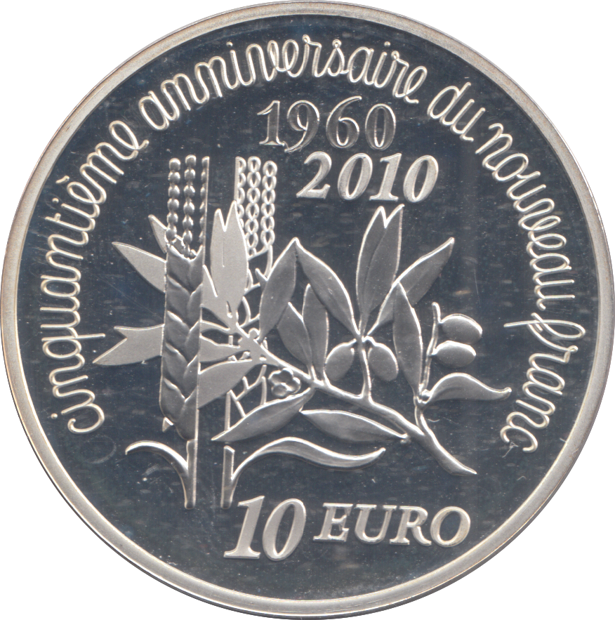 2010 SILVER PROOF FRANCE 10 EURO